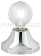 Lumetto vesevus cromo 1 luce attacco e27 15x15x8cm in metallo