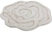 Tappeto bagno con rosa 90 cm Big Rose ecru