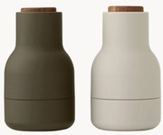 Set saliera e pepiera piccole con coperchio in legno di noce Bottle Grinder 2 pz