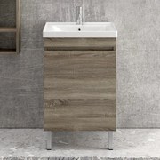 Kamalu - mobile bagno 55cm a terra con lavabo incasso sv-55t