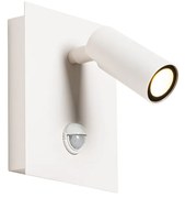 Lampada da parete per esterni bianca con LED IP54 sensore di movimento - Simon