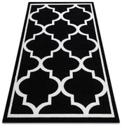 Tappeto SKETCH - F730 nero/crema marocco trifoglio trellis