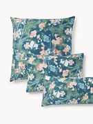 Federa in raso di cotone floreale Anthea