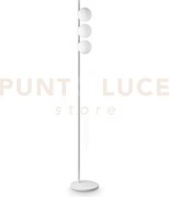 Binomio lampada da terra 3 luci attacco g9 lampadine incluse bianco