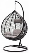 Poltrona sospesa grigio scuro in rattan artificiale Noela - Bonami Selection