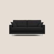 Megan divano letto matrimoniale in microfibra smacchiabile T11 nero