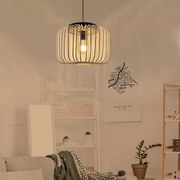 Lampadario Natura Pecan nero bambù E27 INSPIRE