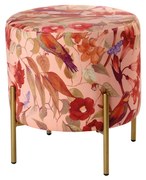 "L'Oca Nera" pouf elegante con decoro floreale