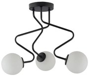 Lampadario a sospensione con supporto rigido ZIGZAG 3xG9/12W/230V nero