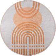 Tappeto rotondo giallo/grigio ø 80 cm - Vitaus