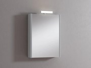 Pensile con luce Akira laccato lucido grigio chiaro L 51.5 x H 70 x P 15.5 cm