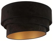 Duolla - Plafoniera DEVON 1xE27/40W/230V diametro 45 cm nero/oro