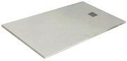 Piatto doccia in resina Strato bianco L 100 x L 90 x H 2.4 cm opaco effetto pietra