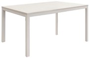 Tavolo TROPEA in legno, finitura bianco frassinato e metallo verniciato bianco, allungabile 110&#215;70 cm &#8211; 160&#215;70 cm