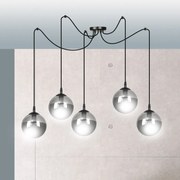Lampadario a sospensione GIGI 5 BLACK GRAFIT Colore del corpo Nero