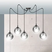 Lampadario a sospensione GIGI 5 BLACK GRAFIT Colore del corpo Nero