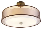 Plafoniera smart marrone con bianco 50 cm 3 luci incl. 3 Wifi A60 - Drum Duo