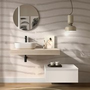 Composizione bagno sospesa 120 cm rovere bali e bianco opaco Sumo