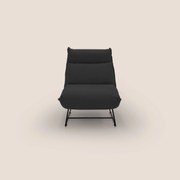 Tessa Poltroncina dal design moderno in morbida microfibra smacchiabile T11 nero