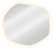 Specchio con illuminazione integrata bagno asimmetrico Meteora SENSEA L 100 x H 90 x P 3 cm grigio / argento