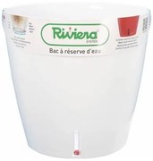 Vaso Autoirrigante Riviera Bianco polipropilene Rotondo Ø 36 x 33 cm