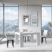 Tavolo 90x130 allungabile a 390 cm ROXELL Bianco Frassino
