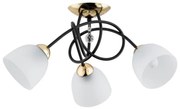Lampadario a plafone MODENA 3xE27/60W/230V nero/oro/bianco