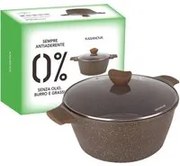 Casseruola 28 cm antiaderente 0 grassi con coperchio