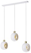 Lampadario a sospensione con filo CYKLOP 3xE27/60W/230V bianco
