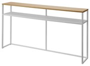 Tavolo consolle bianco/in marrone chiaro con effetto frassino 20,5x126 cm Tower - YAMAZAKI