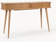 Consolle in legno con ante scorrevoli e frontale scanalato Barbier