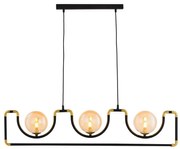 Jupiter 1989 - Lampadario a sospensione con filo HANZA 3xG9/10W/230V nero/oro/beige