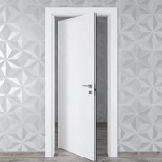 Porta tamburata rototraslante Hunk Cemento bianco L 70 x H 210 cm sinistra