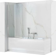 Schermo vasca Rea Lagos Fix 80 Chrome
