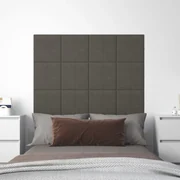 Pannelli Murali 12 Pz Grigio Scuro 30x30 Cm İn Velluto 1,08 M² /