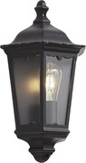 Lanterna da parete classica per esterni nera IP44 - Havana Half