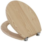 Copriwater universale in legno acero rovere con cerniere regolabili