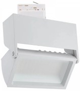 Faro LED 44W Rettangolare per Binario Trifase, 100°, Bianco con driver Philips No Flickering CRI92 Colore  Bianco Naturale 4.000K