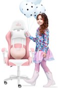 Sedia da gioco per bambini in rosa per una bambina KIDS PINK- WHITE