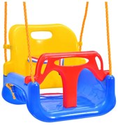 Altalena in plastica per bambini con barriera blu