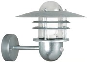 Nordlux - Lampada da parete per esterni con sensore AGGER 1xE27/60W/230V IP54 argento