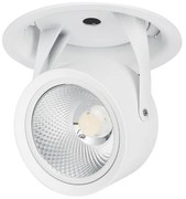 Portafaretto orientabile ed estraibile AR111 da incasso 180mm Bianco Rotondo Novaline