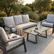 PERCY - salotto da giardino in alluminio 5 posti