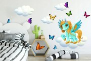 Adesivo murale per cameretta - pony 60 x 120 cm 60 x 120 cm