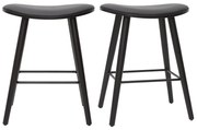 Sgabelli da bar design nero H65 cm (set di 2) MEADOW