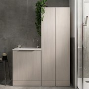 Mobile lavanderia JNKA 2 ante in truciolare legno larice bianco P 45 x L 70 x H 89 cm