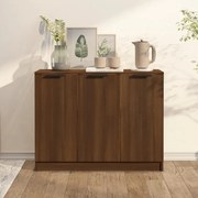 Credenza rovere marrone 90,5x30x70 cm in legno multistrato