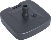 Base per Ombrellone da Giardino Ø38 Riempibile 20-30 Kg HDPE Nero 46x45x26 cm...