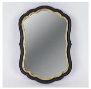 Specchio da parete 34,5x23,2 cm nero/oro