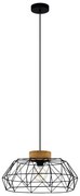 Lampadario Moderno Padstow nero E27 Ø45.5cm EGLO